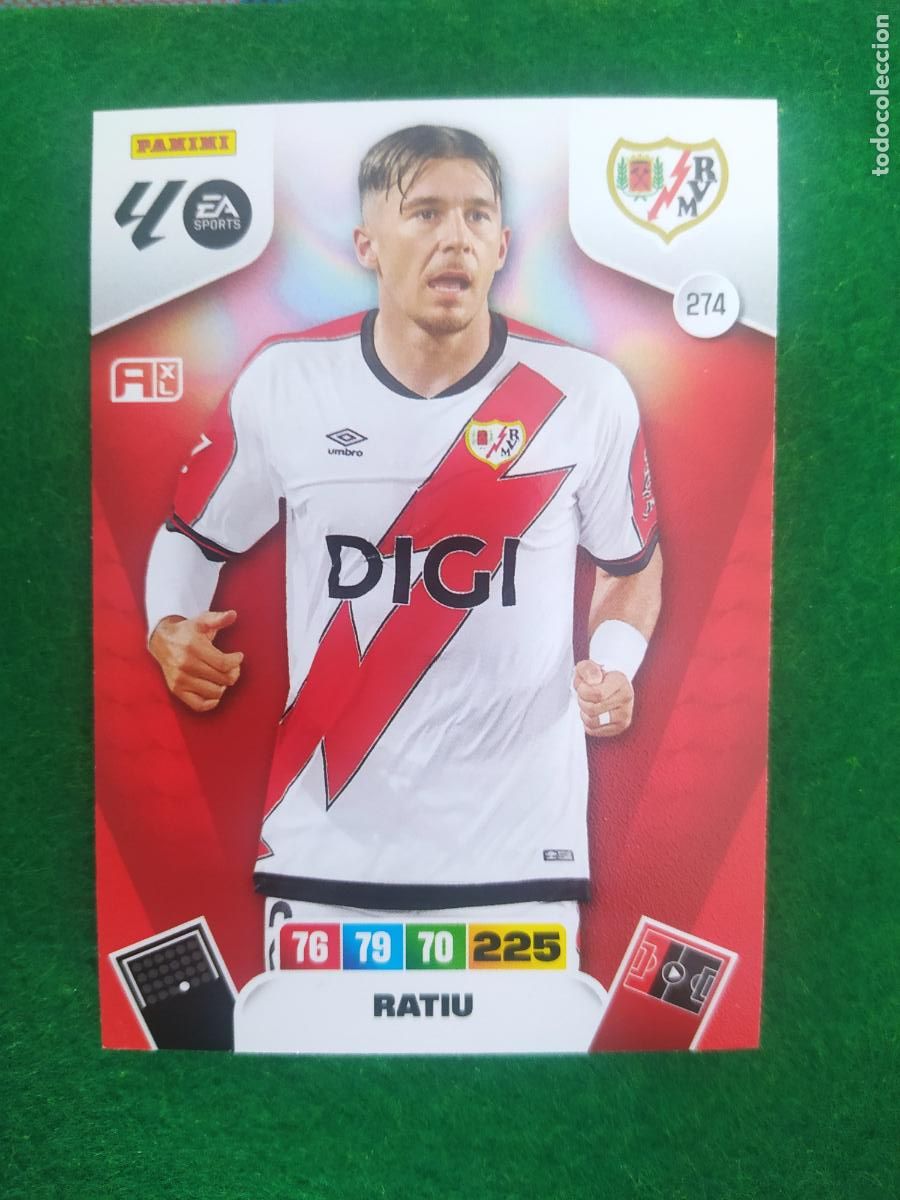 Cromos de F&uacute;tbol: adrenalyn xl 2025 2026 codigo sin activar rayo vallecano n&ordm; 274 ratiu