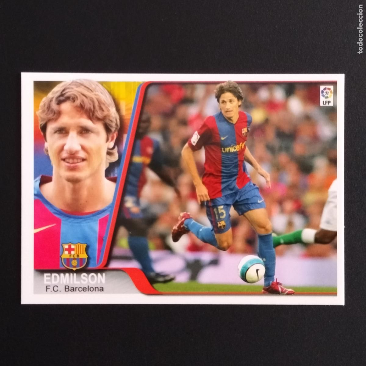 Cromos de F&uacute;tbol: 28 EDMILSON F.C. BARCELONA EDICIONES ESTADIO MUNDICROMO 2007 2008 07 08