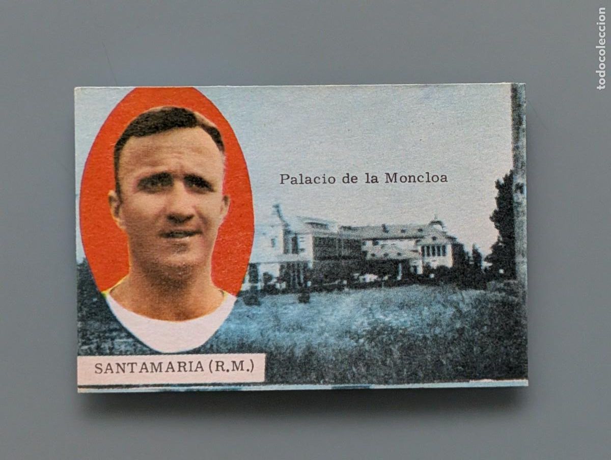Cromos de F&uacute;tbol: RARO CROMO RARE CARD SANTAMARIA REAL MADRID LIGA FUTBOL 1963 1964 63/64 FHER DISGRA FOOTBALL