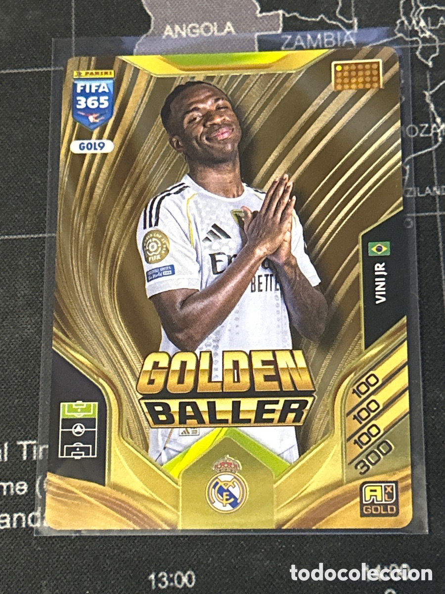 Cromos de F&uacute;tbol: 9 VINI JR VINICIUS (REAL MADRID) GOLDEN BALLER PANINI ADRENALYN XL FIFA 365 2026 26