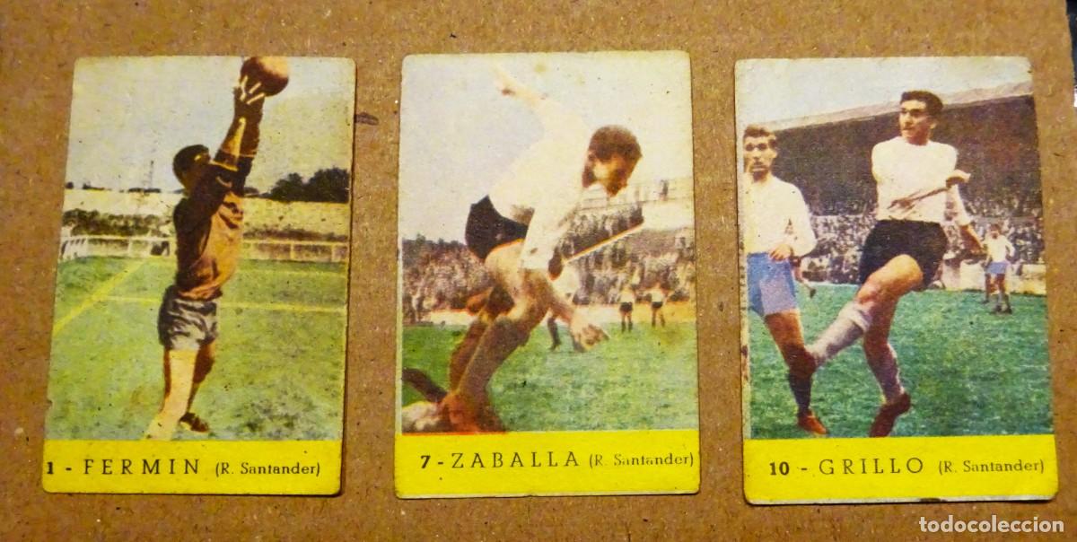 Cromos de F&uacute;tbol: FERM&Iacute;N Y GRILLO, SANTANDER, ED. TRIUNFO 1960 61, NUNCA PEGADOS, PRECIO INDICADO POR CROMO