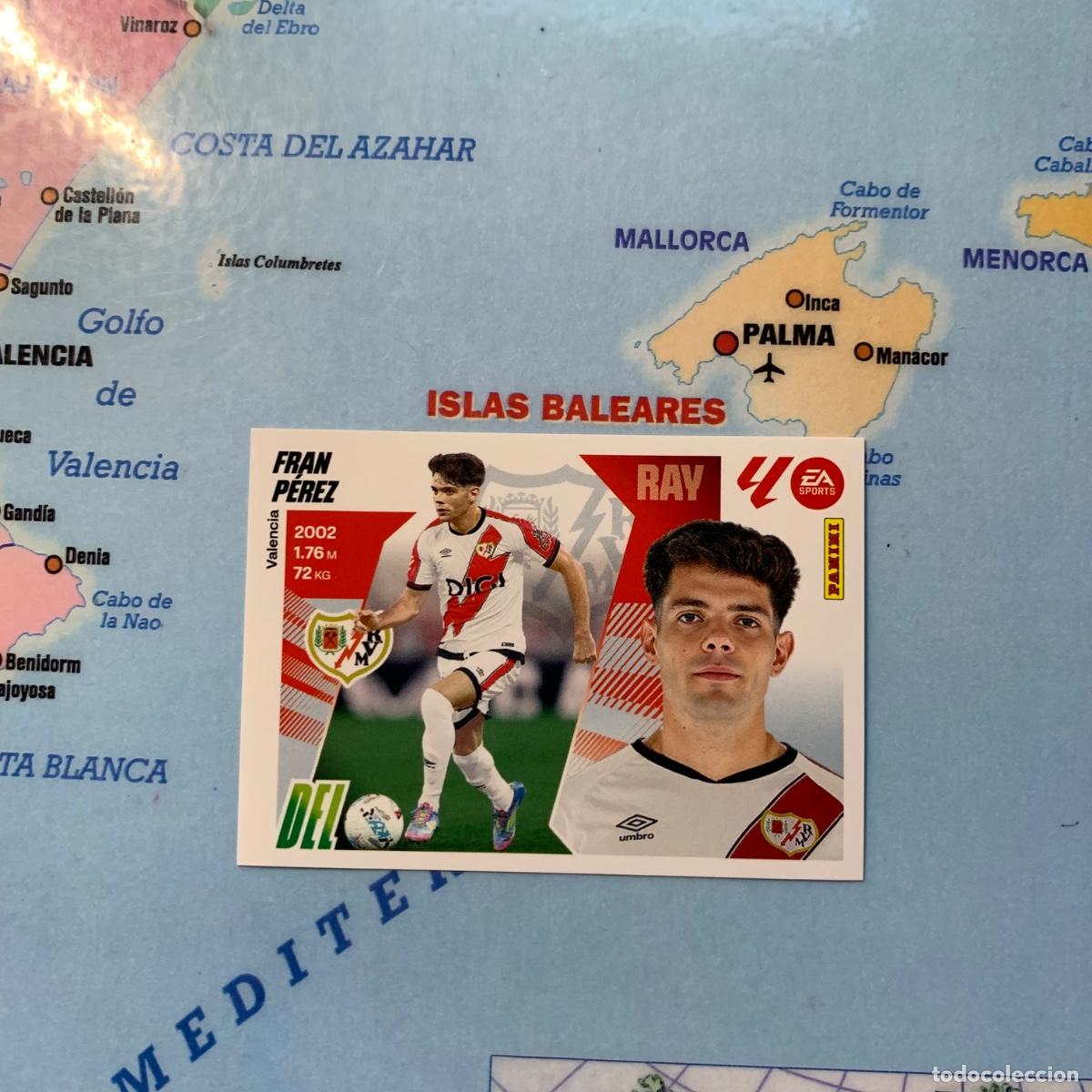 Cromos de F&uacute;tbol: Fran Perez coloca n&uacute;mero 20 Bis del Rayo Vallecano cromo liga este 25-26 2025-2026