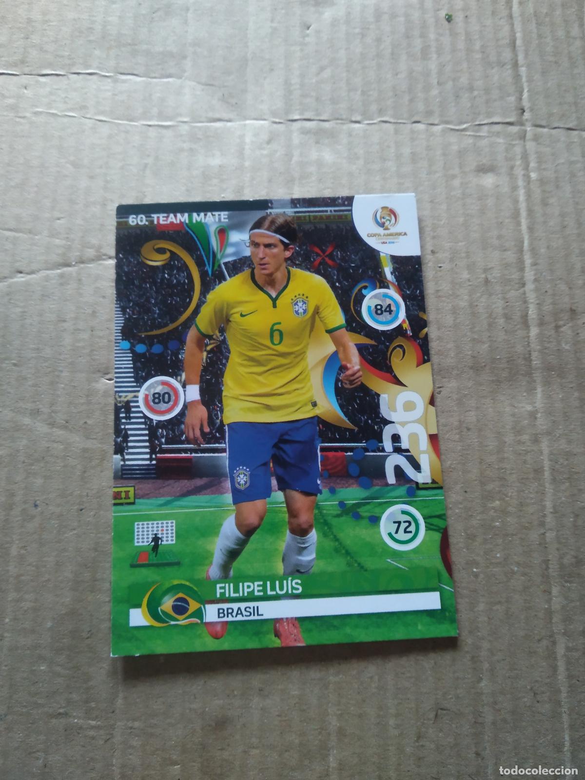 Figurine di Calcio: 60 FILIPE LUIS BRASIL CROMO FUTBOL PANINI ADRENALYN COPA AMERICA 2016