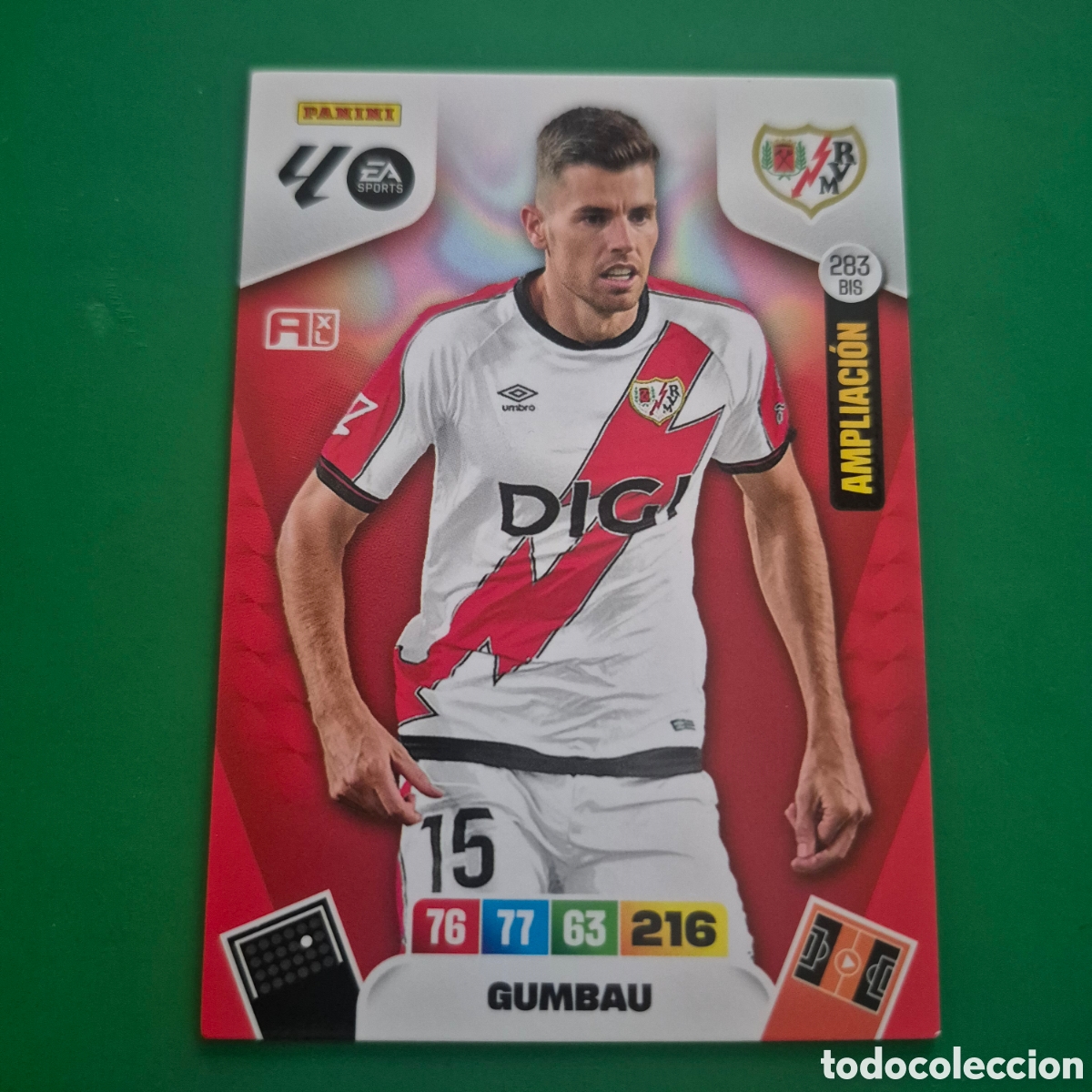 Cromos de F&uacute;tbol: 283 BIS GUMBAU AMPLIACI&Oacute;N RAYO VALLECANO PANINI ADRENALYN XL 25 26