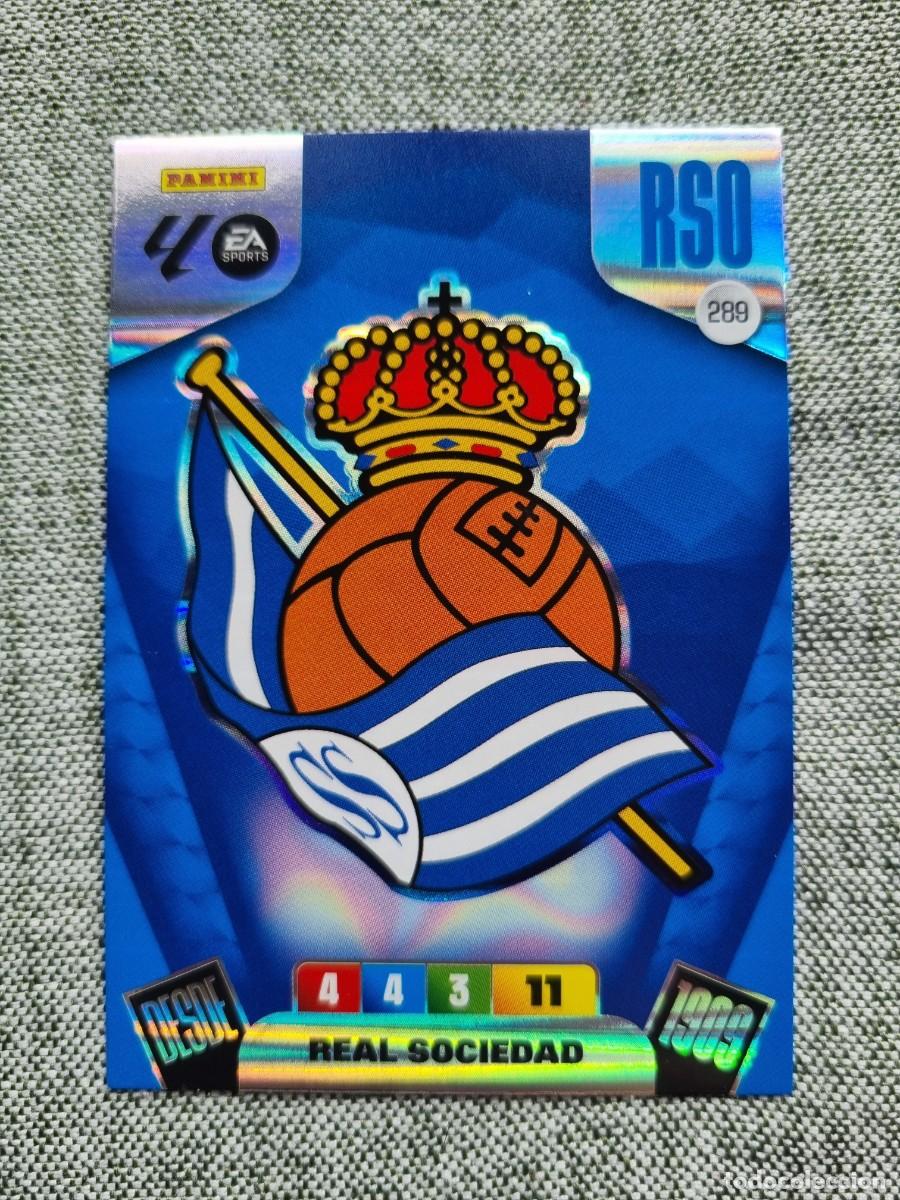 Cromos de F&uacute;tbol: 289 ESCUDO (Real Sociedad). Liga 2025 2026 25 26 Adrenalyn XL (Panini) NUEVO