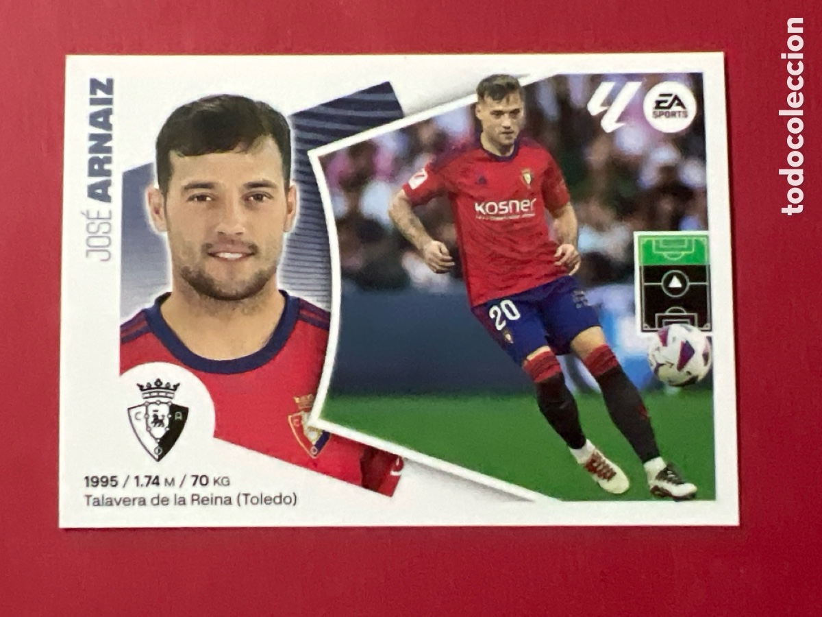 Fu&szlig;ball-Sticker: C1072. N&ordm; 19A ARNAIZ OSASUNA LIGA ESTE 24 25 2024 2025 SIN PEGAR NUNCA PEGADO