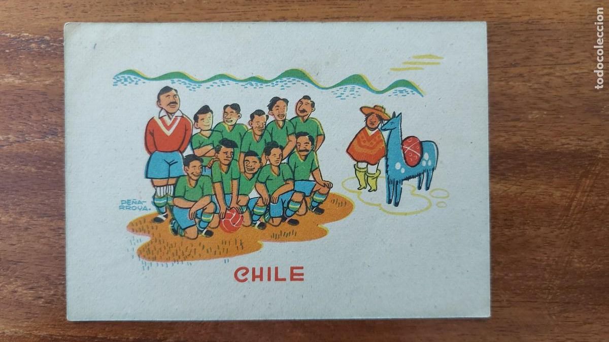 Figurine di Calcio: Selecci&oacute;n Nacional de CHILE 1950 Mundial World Cup CAMPEONATO MUNDO 1950 - Ilustrador: PE&Ntilde;ARROYA