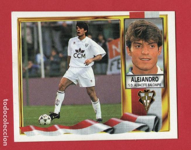 Fu&szlig;ball-Sticker: ESTE 95 96 ALEJANDRO COLOCA DEL SD ALBACETE BALOMPIE NUEVO SIN PEGAR ESTE 1995 1996