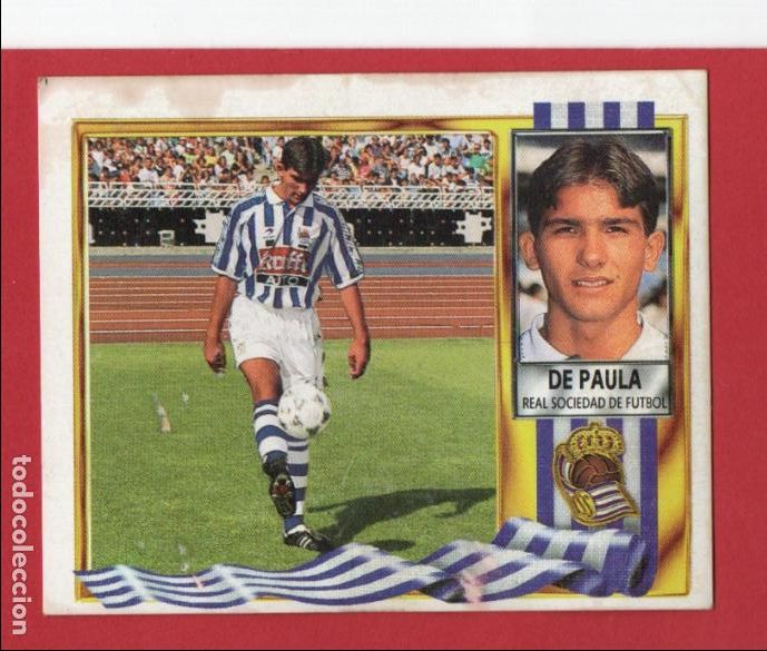 Cromos de Futebol: ESTE 95 96 DE PAULA FICHAJE N&ordm; 12 DE LA REAL SOCIEDAD SIN PEGAR ESTE 1995 1996