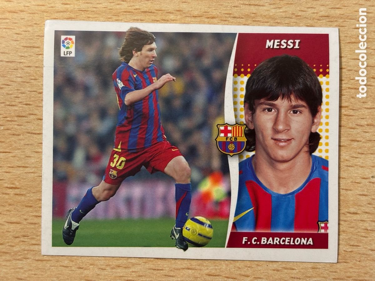 Cromos de F&uacute;tbol: Messi FC Barcelona 06 07 sin pegar, excelente estado.