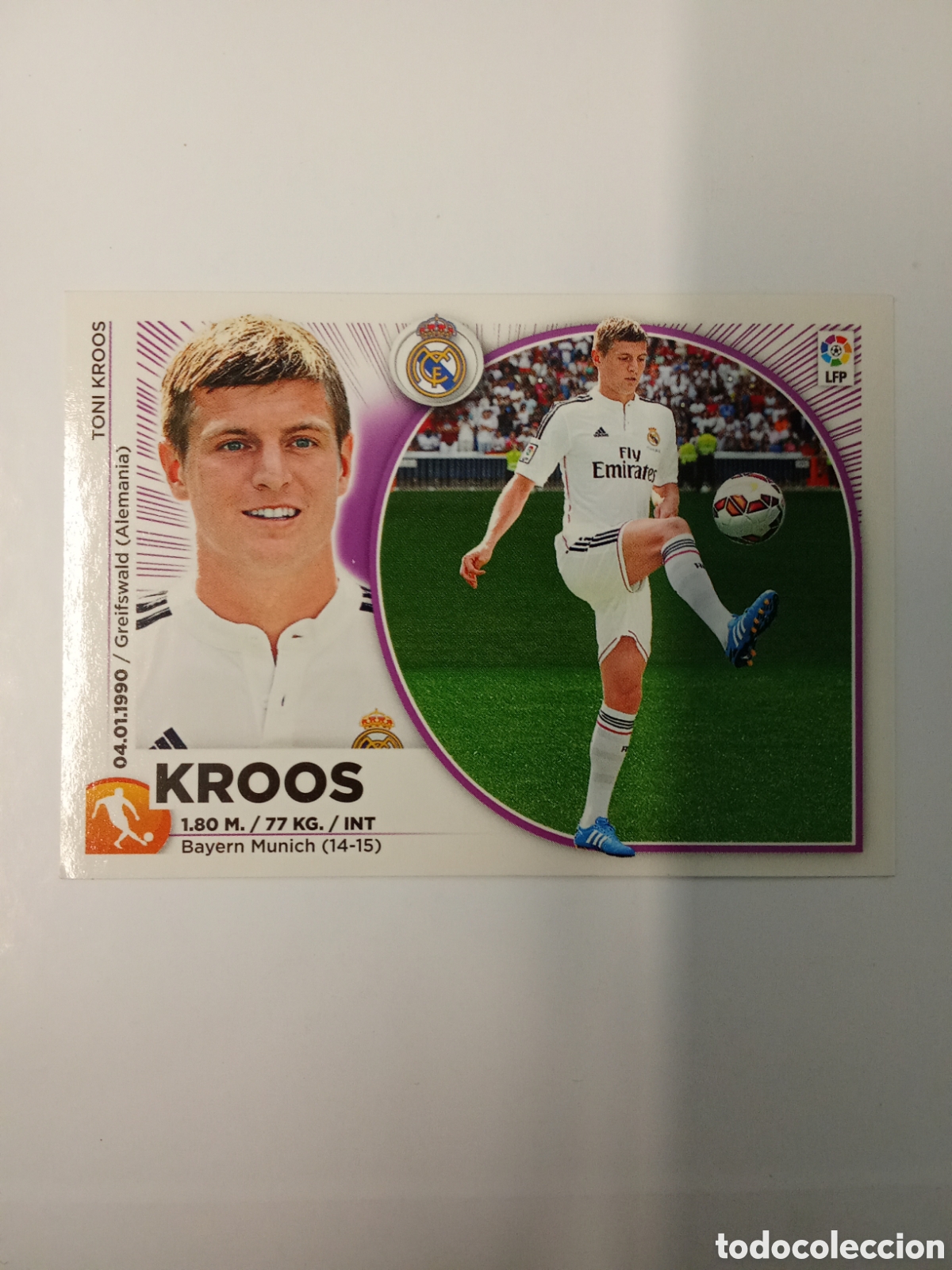 Cromos de f&uacute;tbol: &Uacute;LTIMO FICHAJE 17 KROOS REAL MADRID CROMO LIGA FUTBOL PANINI EDICIONES ESTE 2014-2015