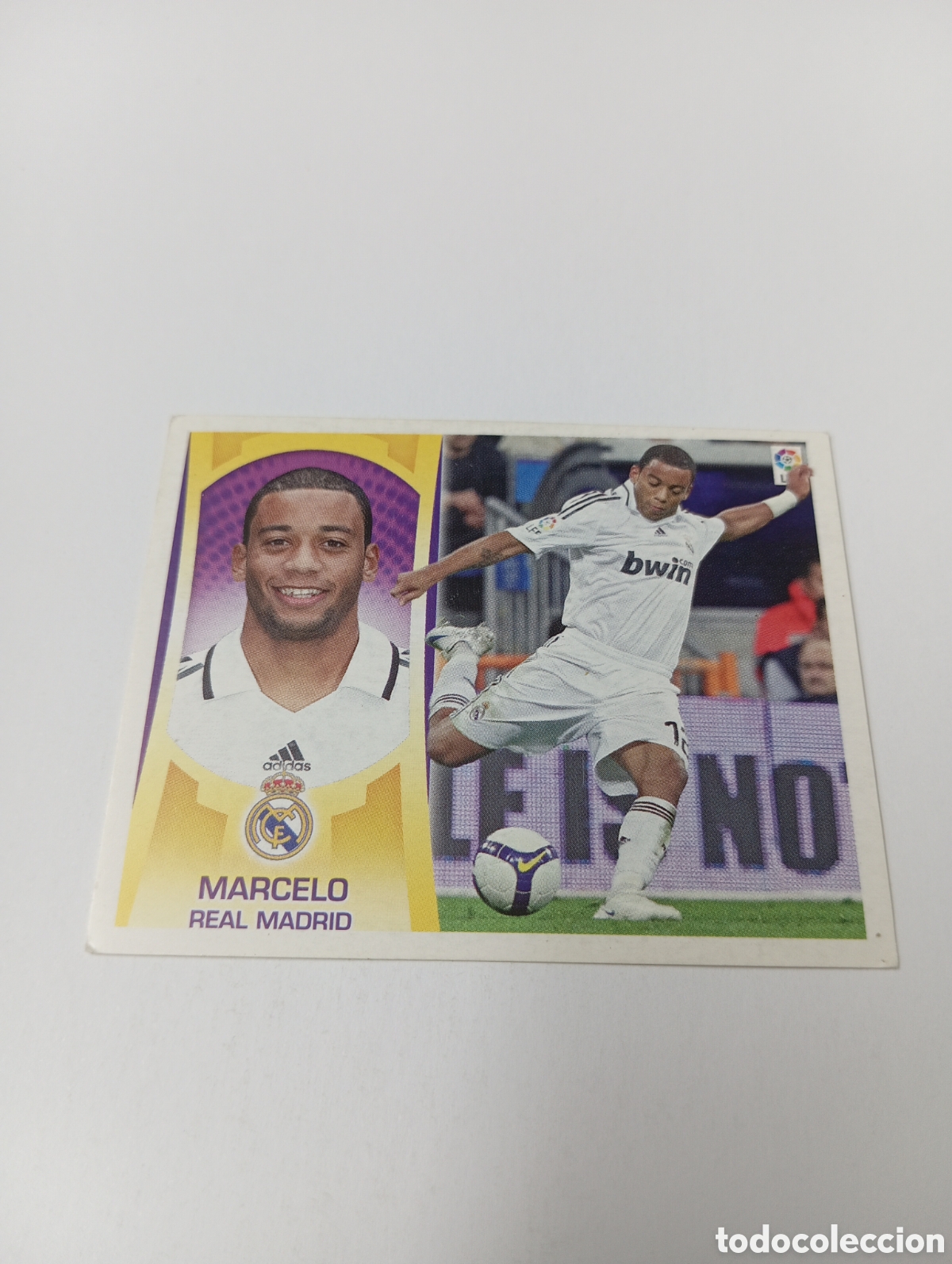 Fu&szlig;ball-Sticker: Marcelo 7 A Real Madrid Liga Este 2009 2010 PANINI 09 10