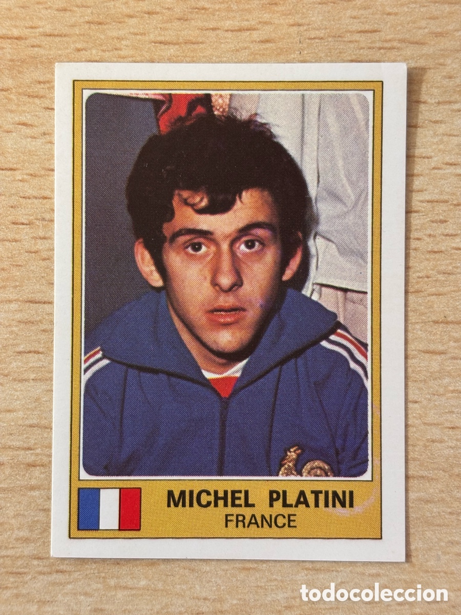 Cromos de F&uacute;tbol: # 106 Michel Platini Francia Euro Football 76 Panini sin pegar rookie