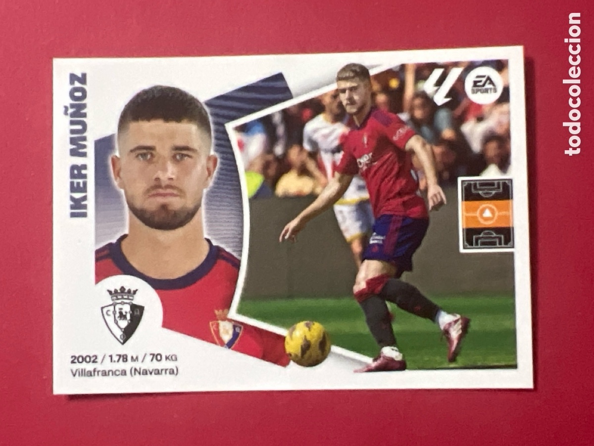 Fu&szlig;ball-Sticker: C1124. 14 Iker Mu&ntilde;oz, CA Osasuna, Panini Ediciones Liga Este 2024 2025 24 25