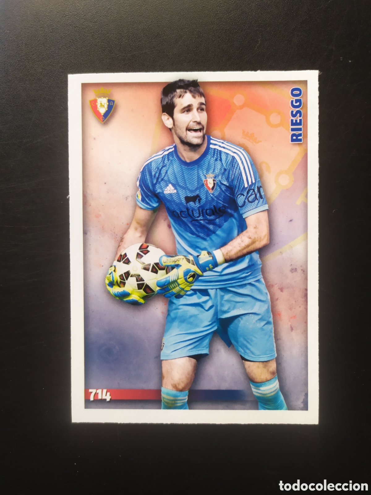 Cromos de f&uacute;tbol: Mundicromo fichas Liga 2014 2015 14 15 Riesgo n&deg; 714 Osasuna