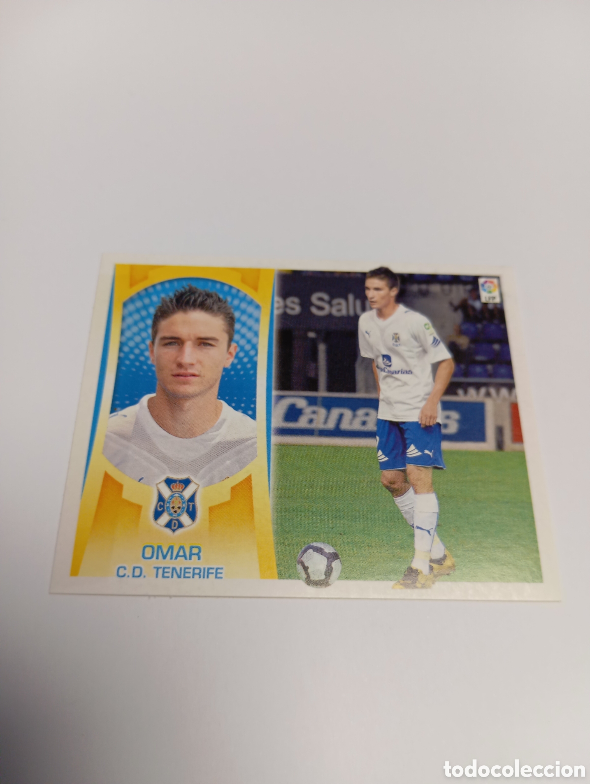Fu&szlig;ball-Sticker: Omar 11 B COLOCA Tenerife Liga Este 2009 2010 PANINI 09 10