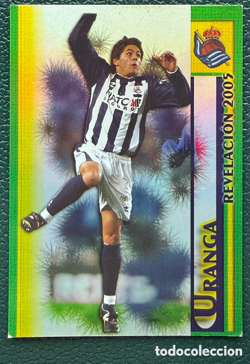 Cromos de F&uacute;tbol: 377 URANGA REAL SOCIEDAD BRILLO LISO FICHAS ALBUM MUNDICROMO 2005 2006 05 06