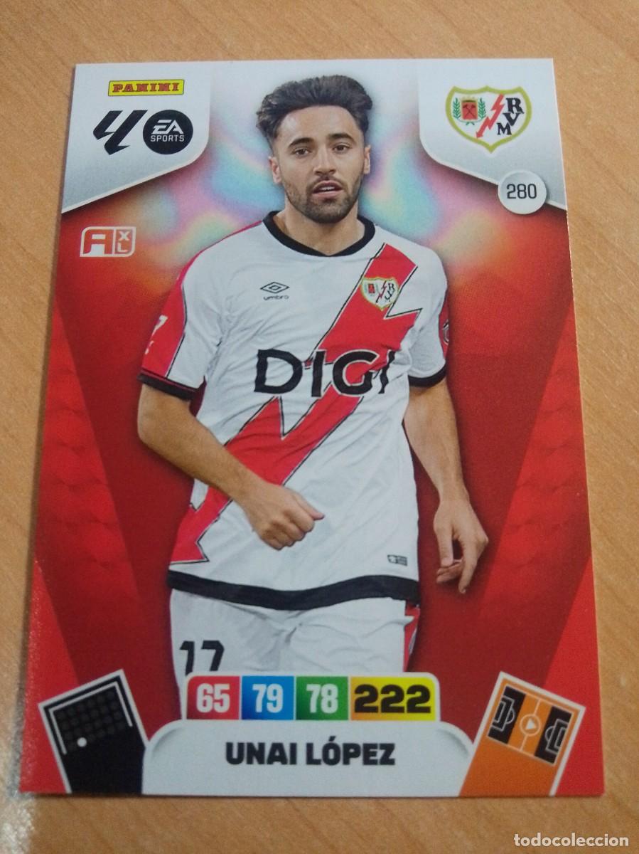 Cromos de f&uacute;tbol: 280 UNAI L&Oacute;PEZ DEL RAYO VALLECANO 25 26 ADRENALYN XL 2025 2026