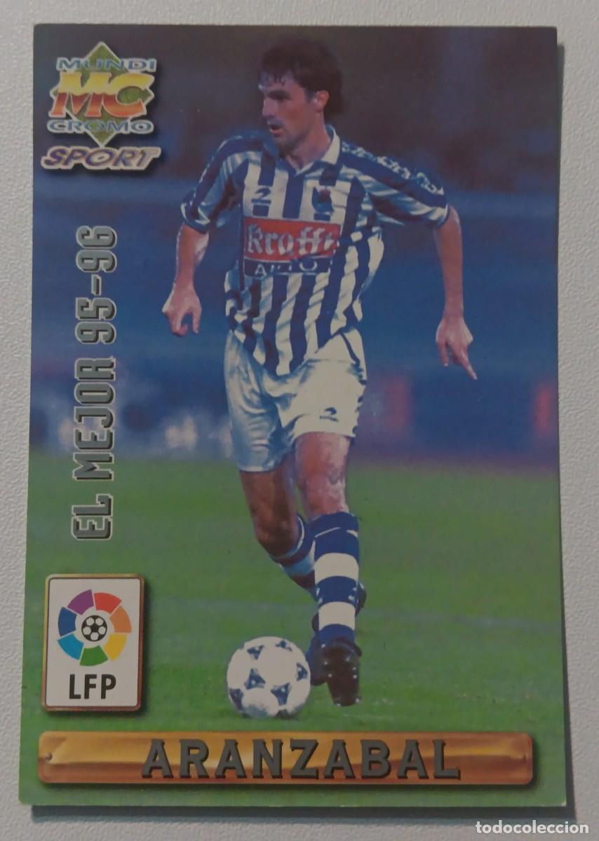 Cromos de F&uacute;tbol: CROMO FUTBOL LIGA 1996 1997 96 97 FICHA ARANZABAL REAL SOCIEDAD MUNDICROMO MUNDI CROMO
