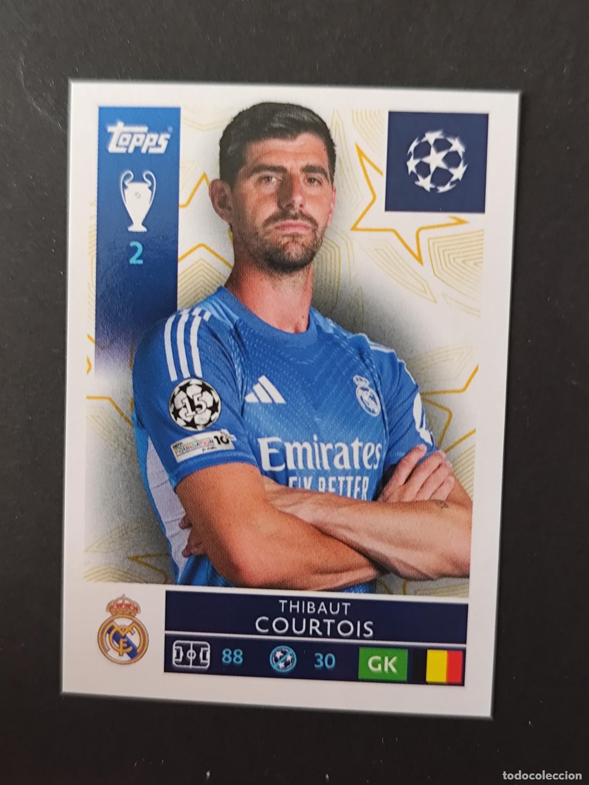 Cromos de F&uacute;tbol: 384 THIBAUT COURTOIS REAL MADRID STICKER CHAMPIONS LEAGUE 2025 2026 25 26 TOPPS