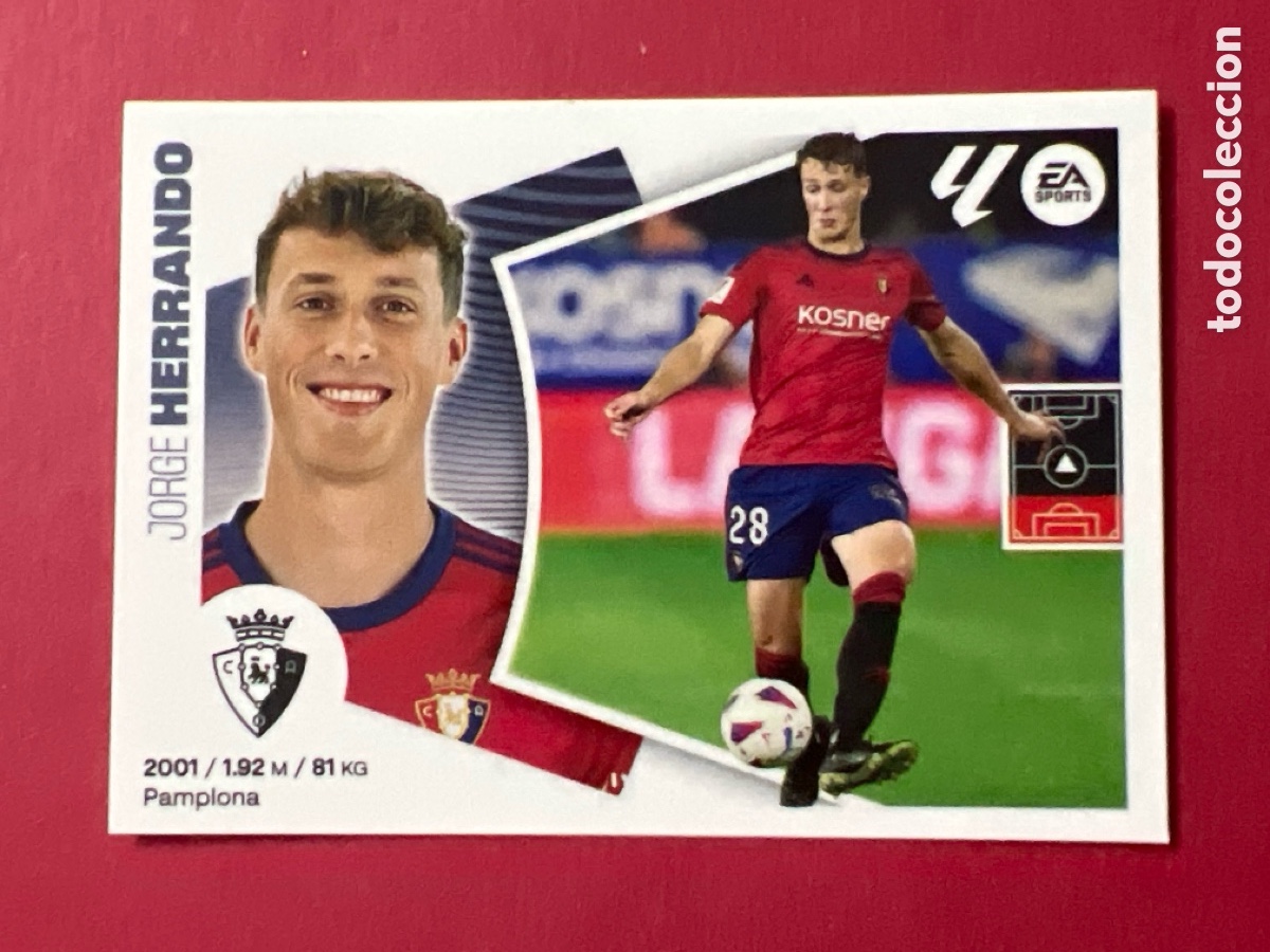 Cromos de f&uacute;tbol: C1204. LIGA ESTE 2024 2025 24 25 N&ordm; 9 HERRANDO OSASUNA NUEVO SIN PEGAR