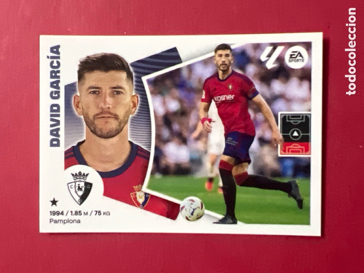 Fu&szlig;ball-Sticker: C1211. DAVID GARC&Iacute;A CA OSASUNA CROMO N&deg; 8 LIGA ESTE 2024-2025 24-25 PANINI