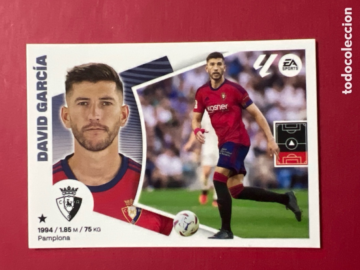 Figurine di Calcio: C1213. DAVID GARC&Iacute;A CA OSASUNA CROMO N&deg; 8 LIGA ESTE 2024-2025 24-25 PANINI