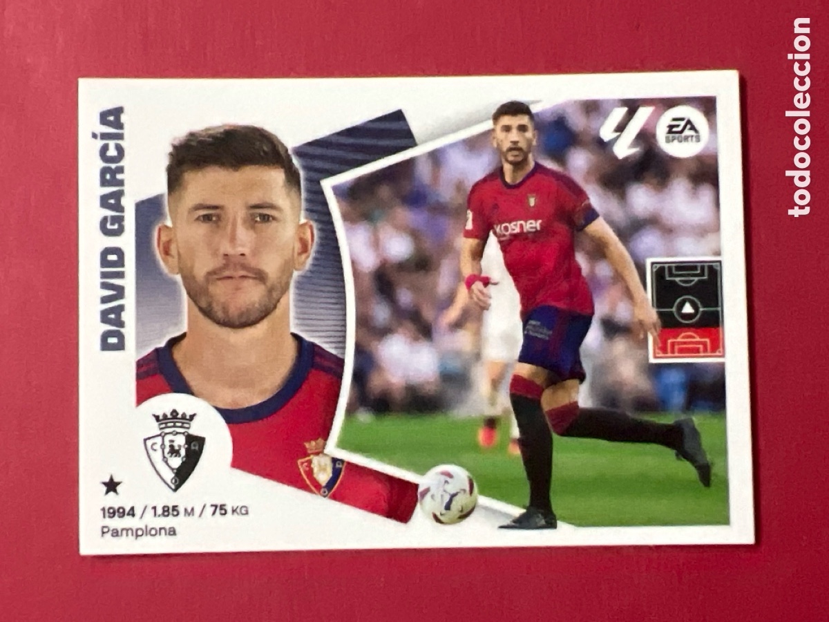 Fu&szlig;ball-Sticker: C1214. DAVID GARC&Iacute;A CA OSASUNA CROMO N&deg; 8 LIGA ESTE 2024-2025 24-25 PANINI