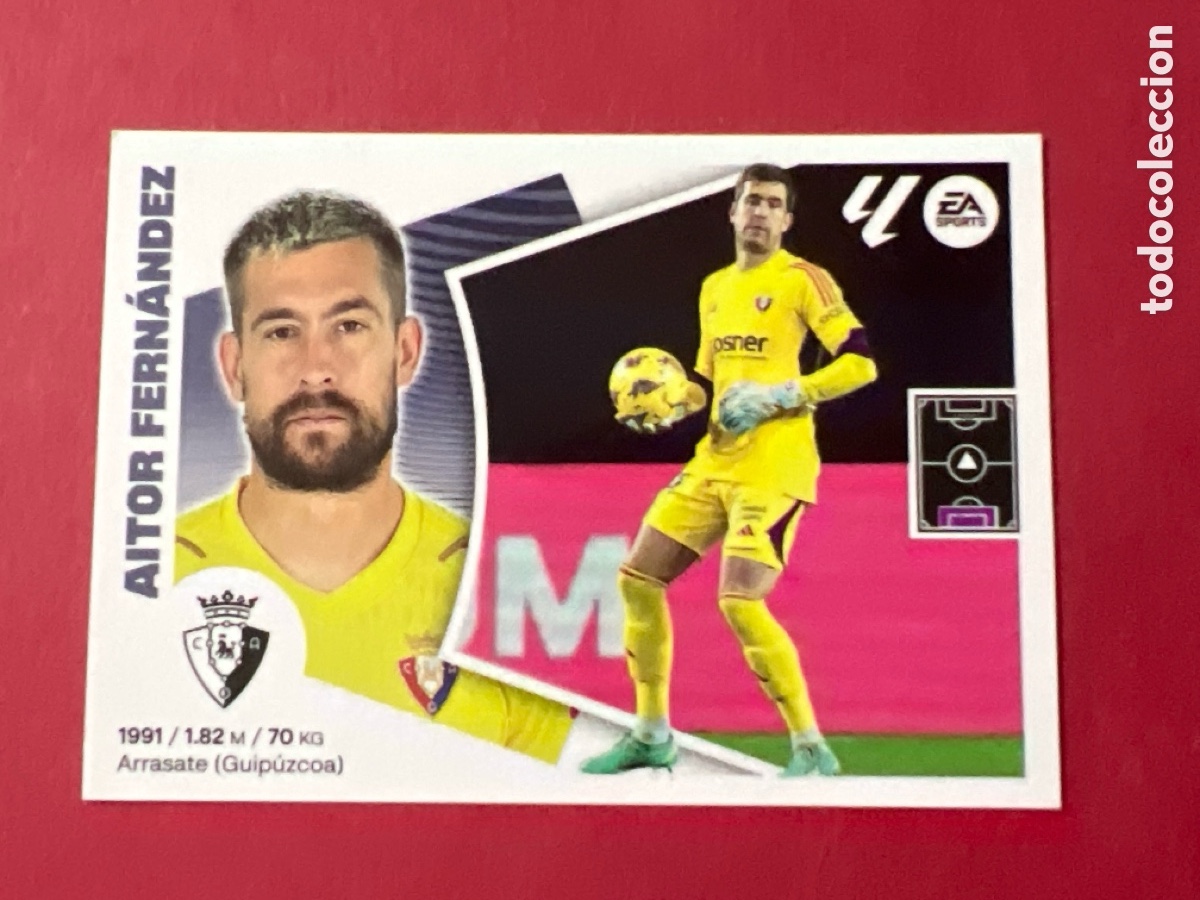Cromos de f&uacute;tbol: C1249. OSASUNA N&ordm; 4 AITOR FERNANDEZ LIGA ESTE 2024 2025 24 25 PANINI