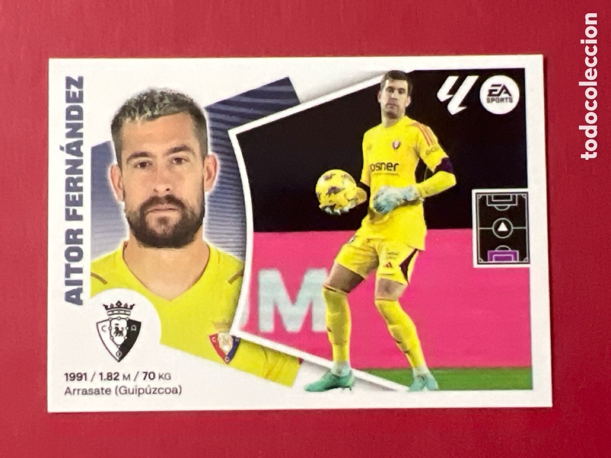 Fu&szlig;ball-Sticker: C1250. OSASUNA N&ordm; 4 AITOR FERNANDEZ LIGA ESTE 2024 2025 24 25 PANINI