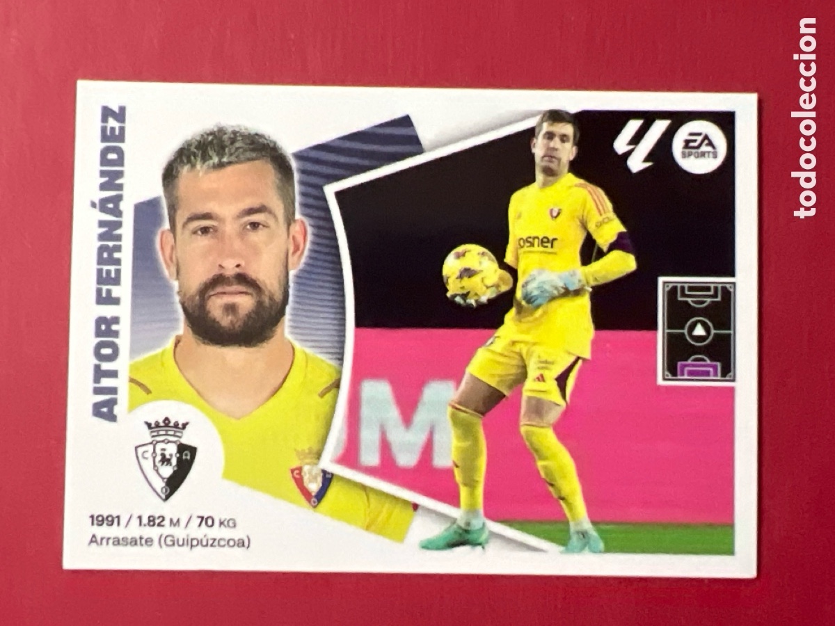Cromos de f&uacute;tbol: C1254. OSASUNA N&ordm; 4 AITOR FERNANDEZ LIGA ESTE 2024 2025 24 25 PANINI