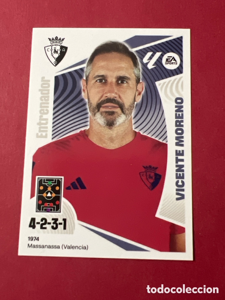 Fu&szlig;ball-Sticker: C1260. 2 VICENTE MORENO OSASUNA CROMOS ALBUM EDICIONES LIGA ESTE 2024 2025 24 25