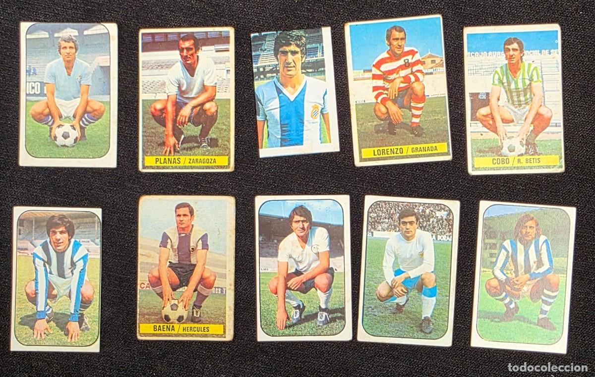 Football Stickers: Lote 10 Cromos Antiguos de F&uacute;tbol A&ntilde;os 70 &ndash; Colecci&oacute;n Vintage Original