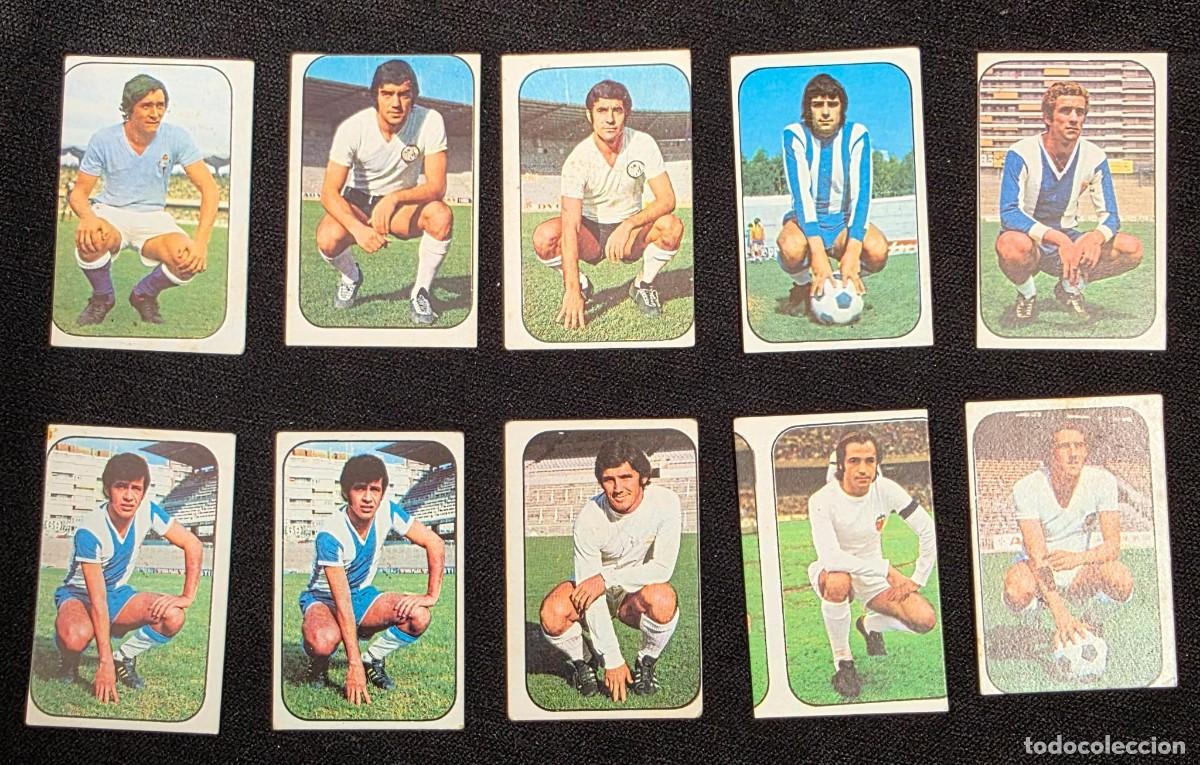 Football Stickers: Lote 10 Cromos Antiguos de F&uacute;tbol A&ntilde;os 70 &ndash; Colecci&oacute;n Vintage Original