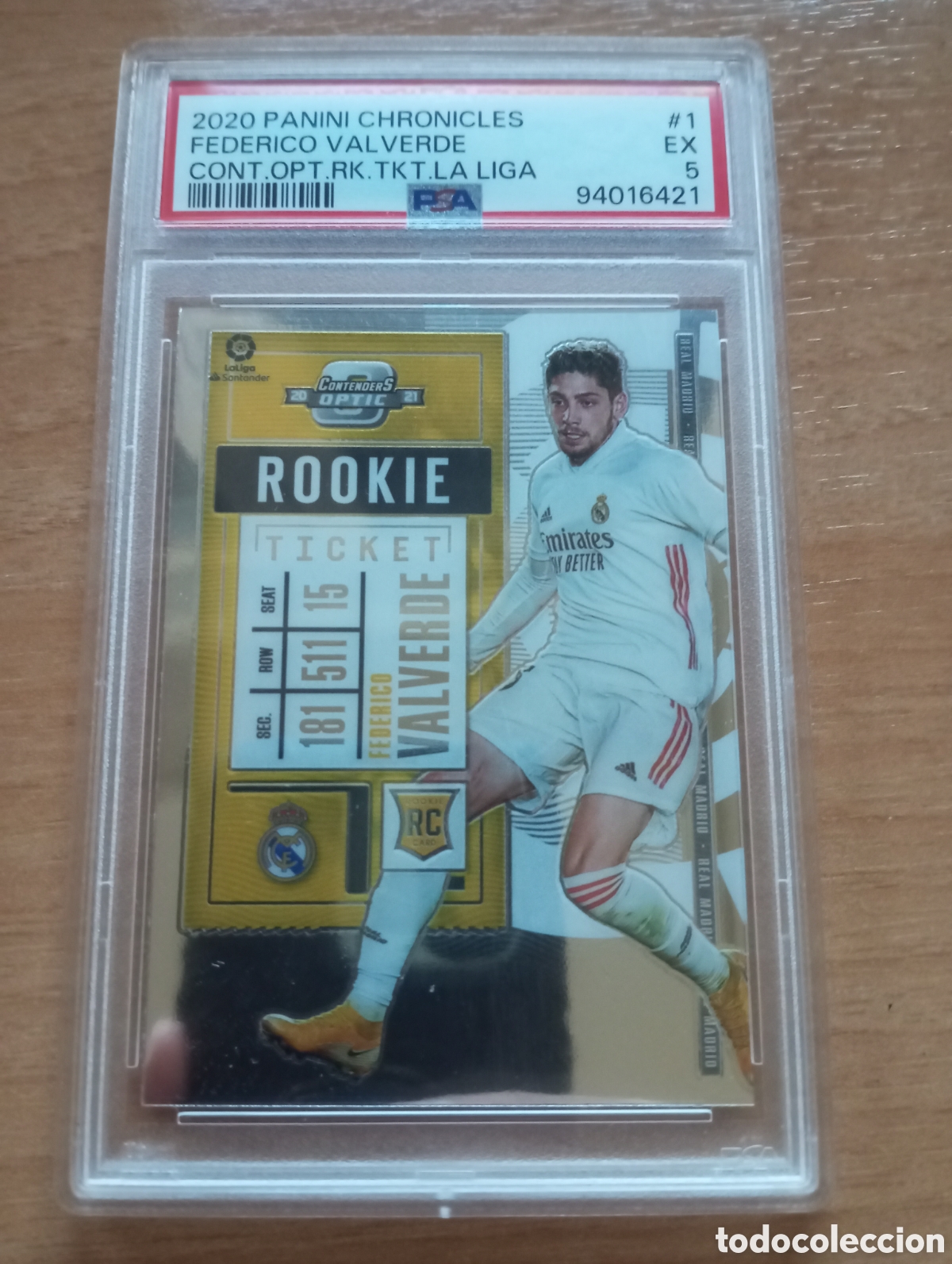 Cartes &agrave; collectionner de Football: Fede Valverde rookie ticket PSA 5