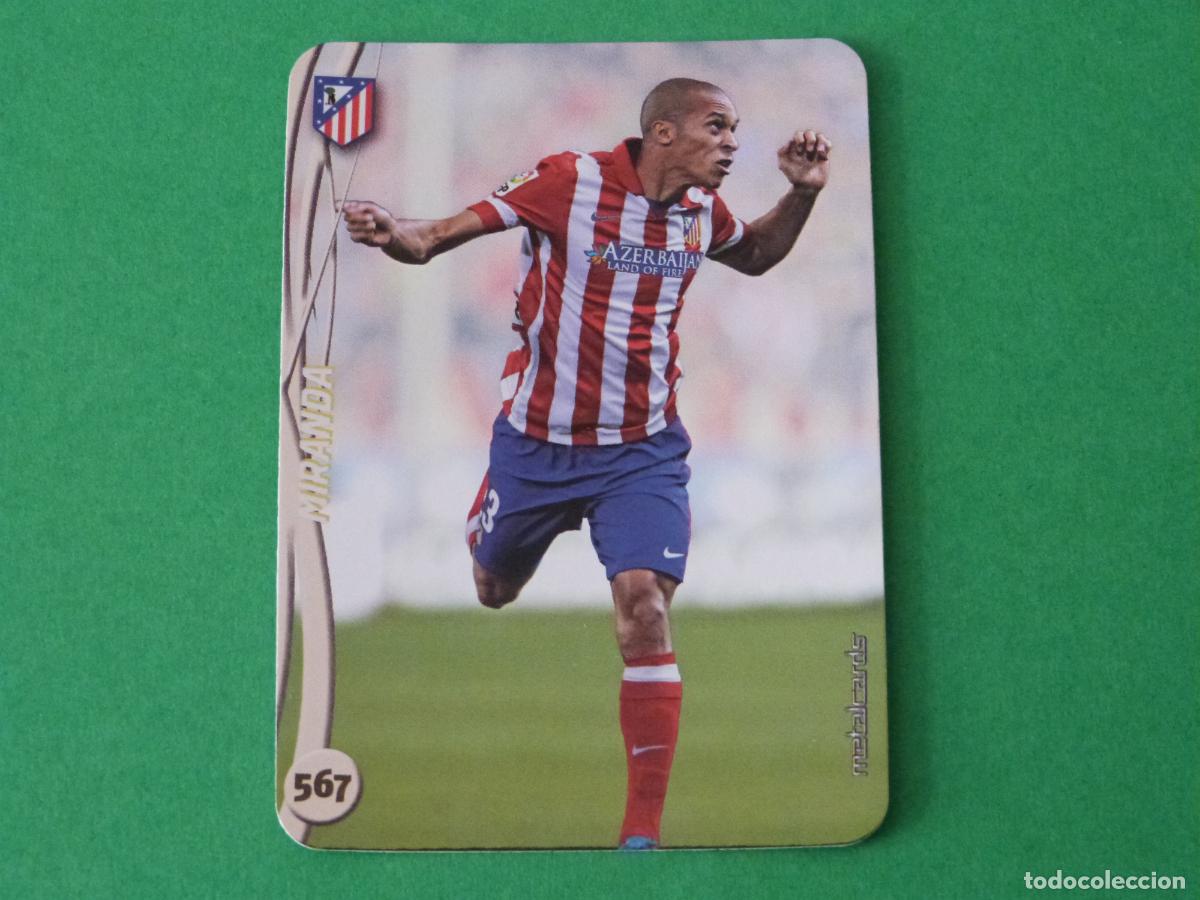 Cromos de f&uacute;tbol: TRADING CARD FUTBOL MIRANDA ATLETICO DE MADRID B. LISO N&ordm; 567 FICHAS LIGA MUNDICROMO 2014-2015/14-15