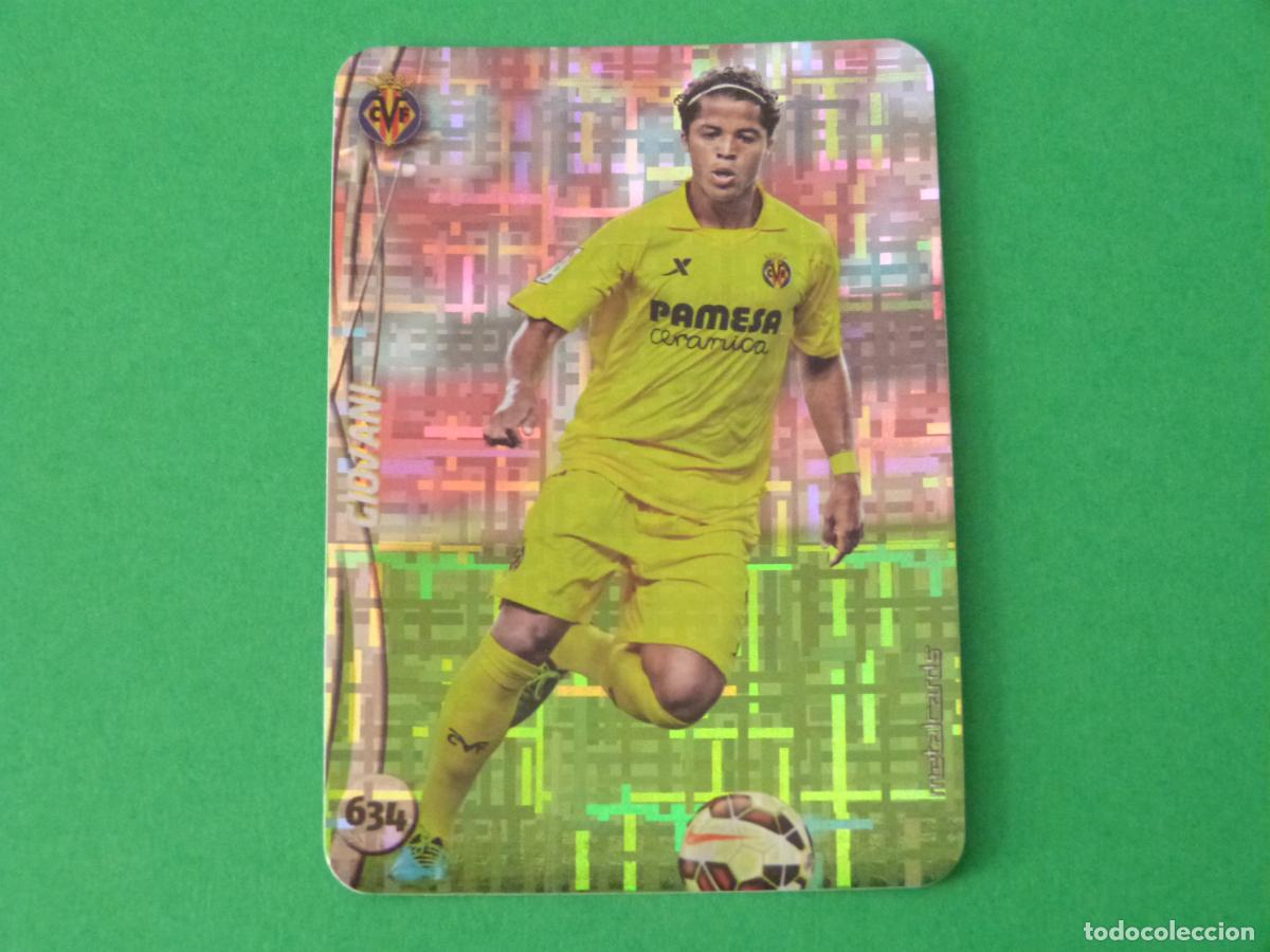 Cromos de F&uacute;tbol: TRADING CARD FUTBOL GIOVANI VILLARREAL CF BRILLO TETRIS N 634 FICHAS LIGA MUNDICROMO 2014-2015/14-15