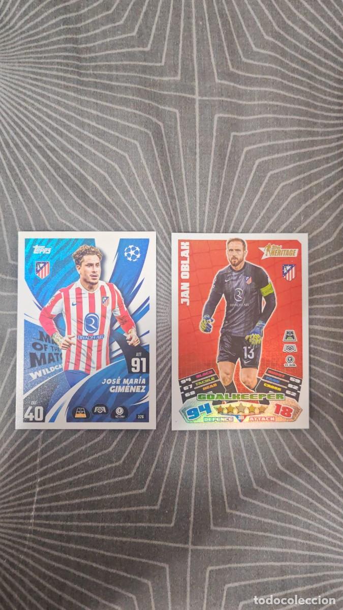 Cromos de Futebol: Cartas Oblak y gimenez At madrid topps