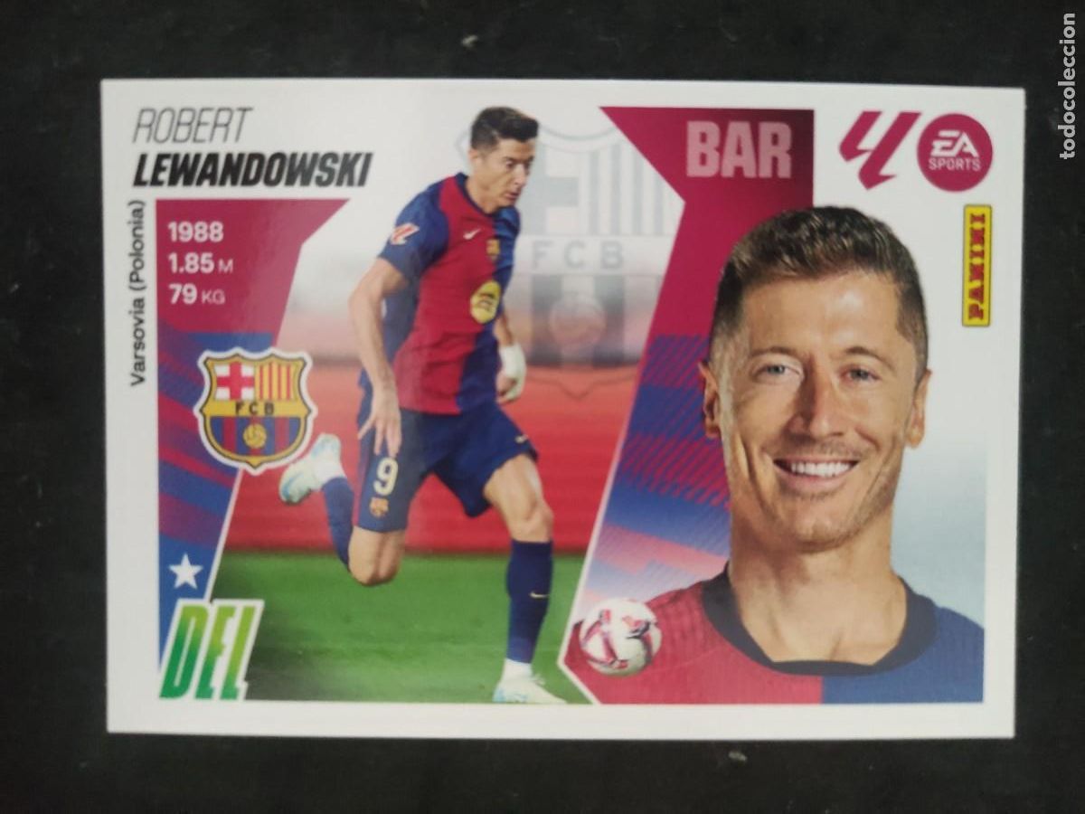 Cromos de F&uacute;tbol: LIGA ESTE 2025-26. #20 LEWANDOWSKI FC.BARCELONA