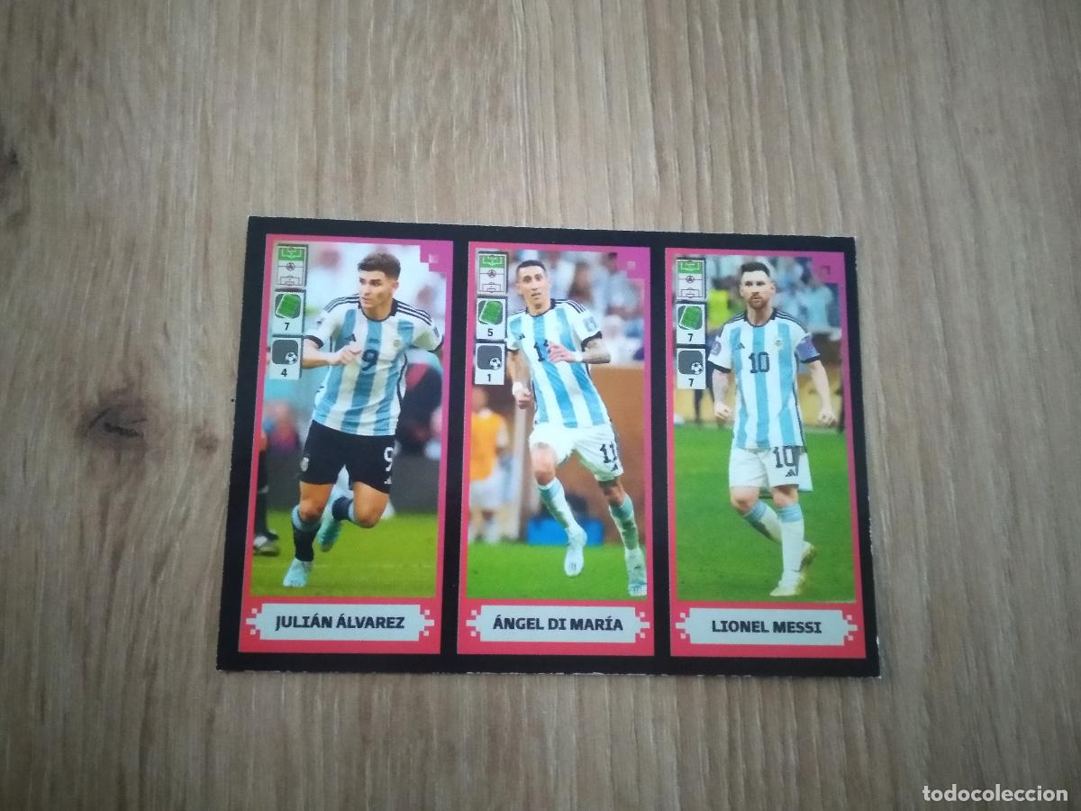 Cromos de F&uacute;tbol: 420 MESSI DI MARIA JULIAN ALVAREZ ARGENTINA CROMO FUTBOL PANINI 23-24 FIFA 365 2023-2024
