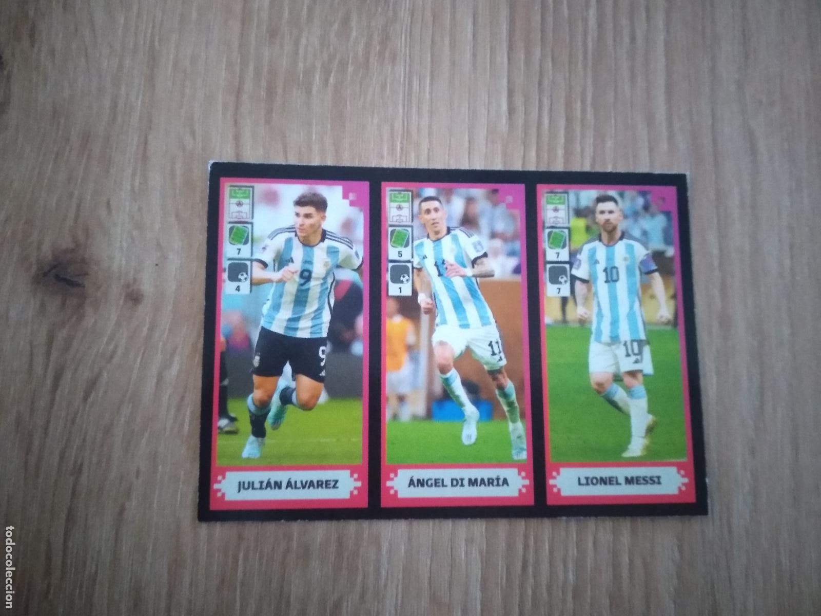 Cromos de F&uacute;tbol: 420 MESSI DI MARIA JULIAN ALVAREZ ARGENTINA CROMO FUTBOL PANINI 23-24 FIFA 365 2023-2024