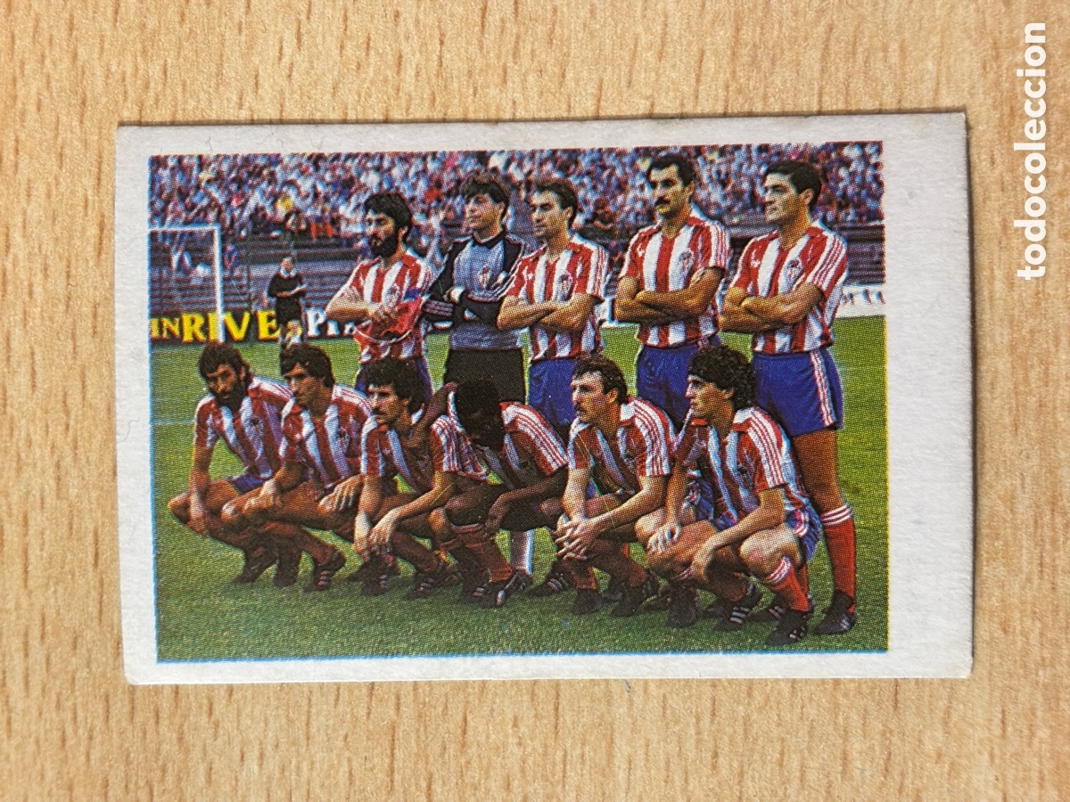 Cromos de F&uacute;tbol: Alineaci&oacute;n Sporting de Gij&oacute;n Cromos Cano F&uacute;tbol 84 versi&oacute;n con Cunningham sin pegar