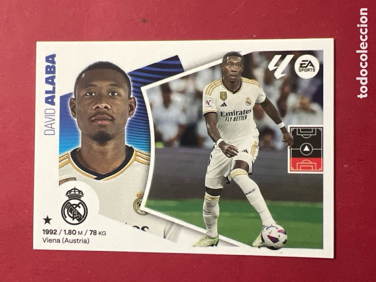 Cromos de f&uacute;tbol: C1307. David Alaba 7 Liga Este 2024-25 Panini Real Madrid