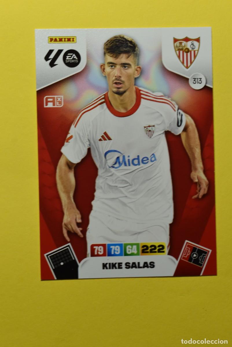 Figurine di Calcio: Cromo Adrenalyn XL. 2025 2026. 25 26. Kike Salas. Sevilla. N &ordm; 313. C&oacute;digo sin activar. Panini