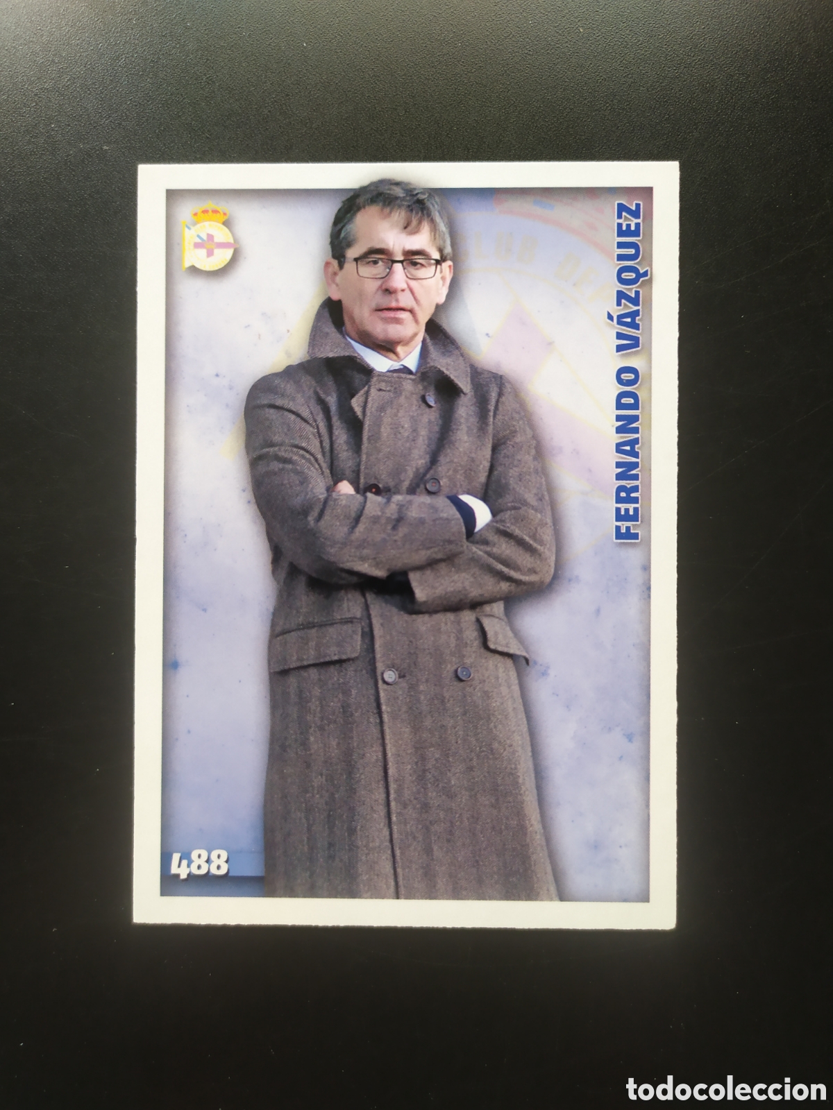 Fu&szlig;ball-Sticker: Mundicromo fichas Liga 2014 2015 14 15 Fernando V&aacute;zquez n&deg; 488 Deportivo Coru&ntilde;a