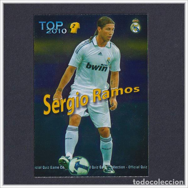 Cromos de F&uacute;tbol: MUNDICROMO 2009 2010 09 10 FICHAS QUIZ LIGA SERGIO RAMOS 551 TOP REAL MADRID AZUL COLECCI&Oacute;N ALBUM