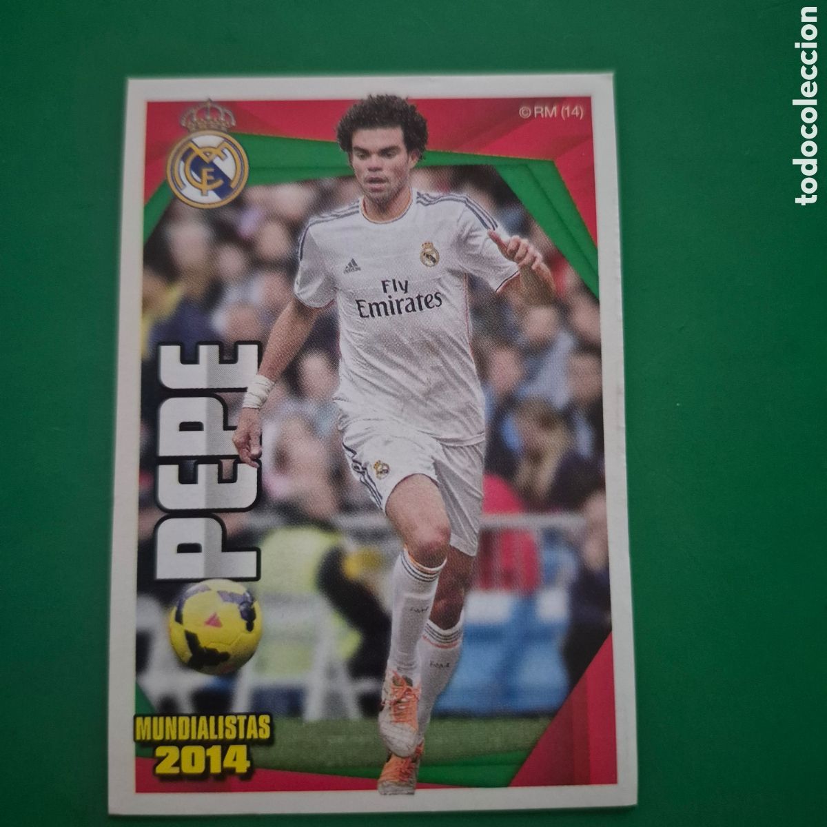 Cromos de F&uacute;tbol: N&ordm; 189 ,PEPE MUNDIALISTAS 2014 - CROMO COLECCI&Oacute;N REAL MADRID 2013-2014 LIGA F&Uacute;TBOL 13-14 PANINI