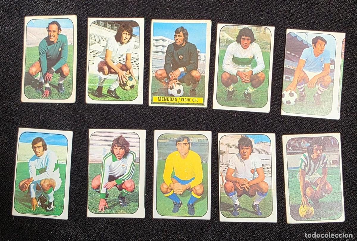 Figurine di Calcio: Lote 10 Cromos Antiguos de F&uacute;tbol A&ntilde;os 70 &ndash; Colecci&oacute;n Vintage Original