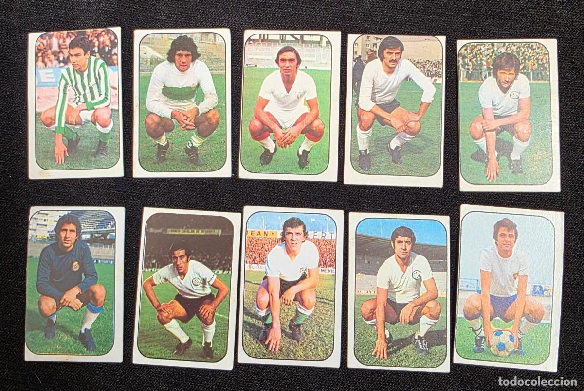 Cromos de f&uacute;tbol: Lote 10 Cromos Antiguos de F&uacute;tbol A&ntilde;os 70 &ndash; Colecci&oacute;n Vintage Original