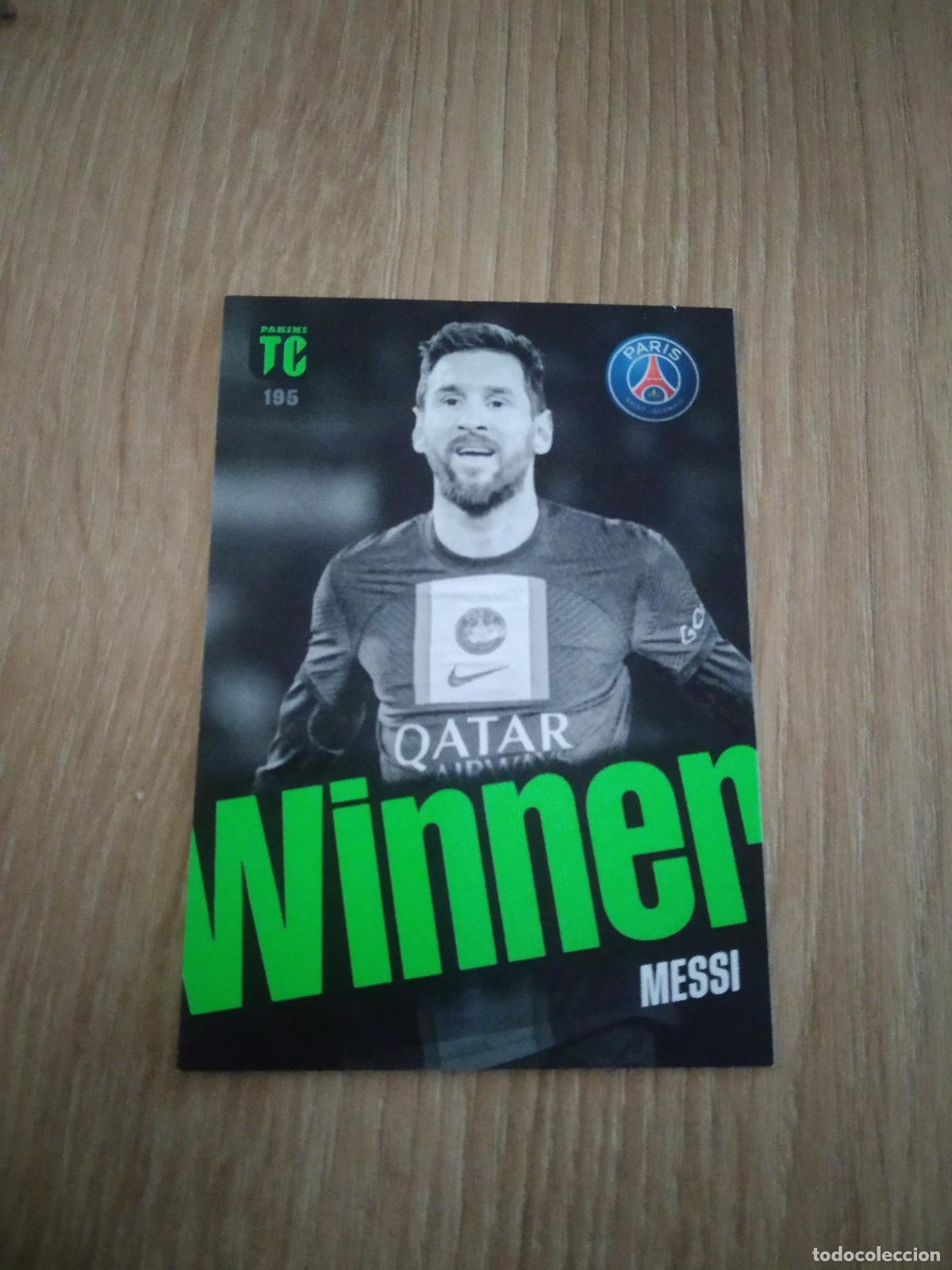 Cromos de F&uacute;tbol: 195 MESSI PARIS SAINT GERMAIN PSG WINNER CROMO FUTBOL PANINI Top Class 2023